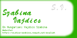 szabina vajdics business card